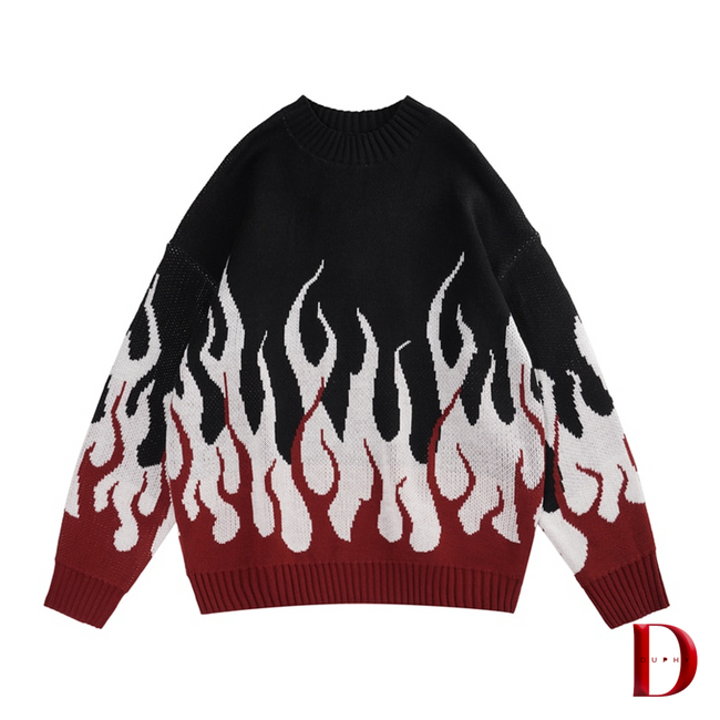 Red deals flame sweater